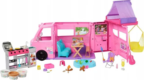 LALKA BARBIE KAMPER MARZEŃ DREAM CAMPER auto dla lalek Barbie + akcesoria HRJ78