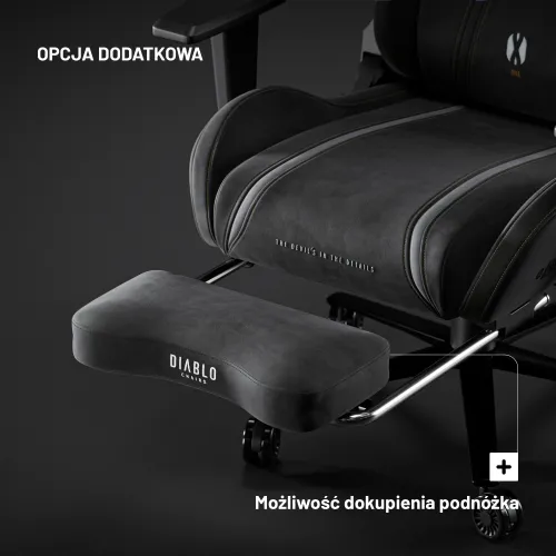 Fotel Diablo Chairs X-One 2.0 Normal Size Black Moss Gamingowy do 150kg Tkanina Czarny