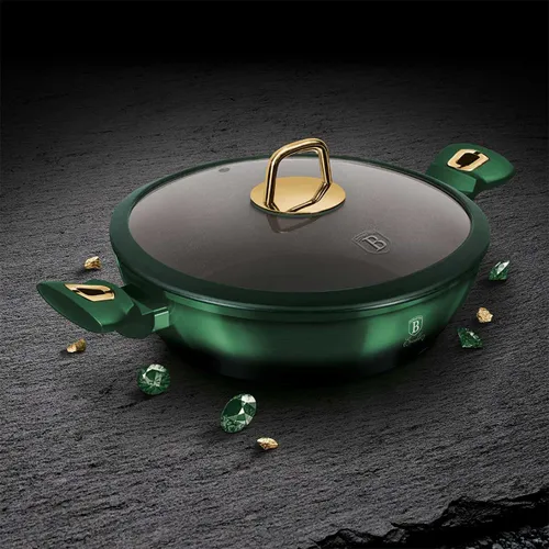 Garnek tytanowy niski 3.8L 28cm BERLINGER HAUS Metallic Line Emerald BH-6060