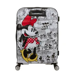 Walizka średnia American Tourister Wavebreaker Disney - Minnie comics white