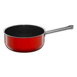 WMF Fusiontec Compact 1,8 l czerwony - rondel ze stali nierdzewnej z pokrywką