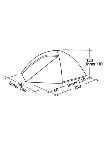 Namiot 3-osobowy Easy Camp Meteor 300 - rustic green