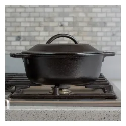 LODGE Dutch Oven 1,9 l czarny - garnek żeliwny z pokrywką