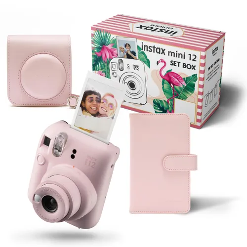 Камера Fujifilm Instax Mini 12 (розовый) + чехол + альбом