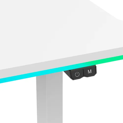 Biurko gamingowe ULTRADESK Iron RGB Biały