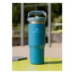 Kubek termiczny Stanley IceFlow Flip Straw Tumbler 0,89 l - azure