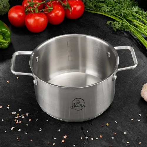 Zestaw garnków La Bonita LB6ZGS001 Indukcja Stal nierdzewna 6 elementów