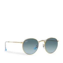 Okulary przeciwsłoneczne Ray-Ban Round Metal 0RB3447 001/3M Gold/Blue Gradient Grey - Rozmiar (EU) 50