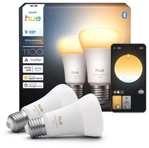 Inteligentna żarówka LED PHILIPS HUE 929003855001 8.1W E27 Bluetooth, Zigbee (2 szt.)