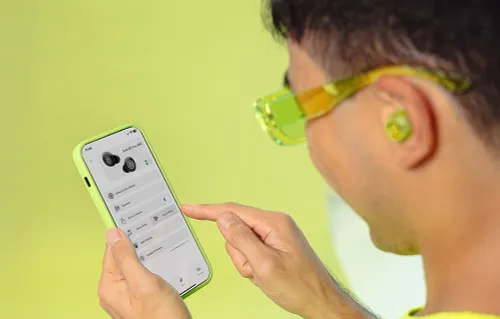 Słuchawki dokanałowe JLAB Go Pop ANC Żółto-przezroczysty