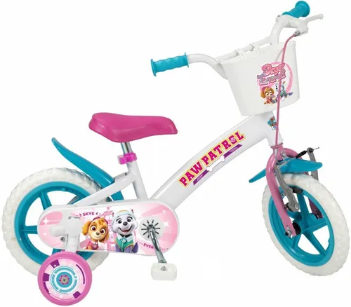 Rower dziecięcy NICKELODEON Psi patrol 12 cali 8" dla dziewczynki Biały