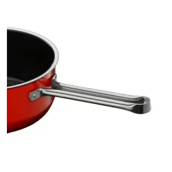 WMF Fusiontec Compact 1,8 l czerwony - rondel ze stali nierdzewnej z pokrywką