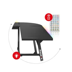 Biurko gamingowe HUZARO Hero 6.0 RGB Czarny