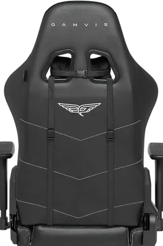 Fotel GAMVIS Phantom Large Czarny (białe elementy)