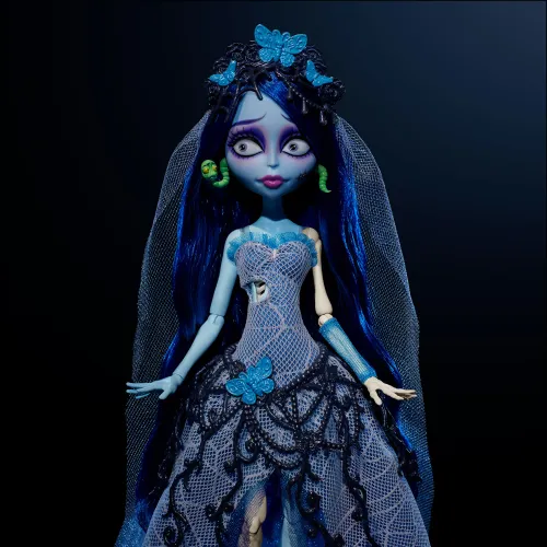 Zestaw 4 Lalek Mattel Monster SKULLECTOR - Emily JDR67 + Betelgeuse i Lydia HYV96 + Elvira HYV99