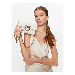Pinko dragoste Mini Icon portofel C pe 23 PLTT 100062 A0gk Bianco Seta / aur antic Z14Q