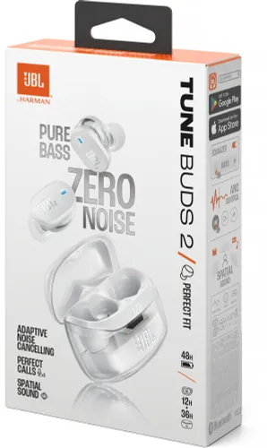Słuchawki dokanałowe JBL Tune Buds 2 ANC Wodoodporne Biały