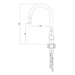 Bateria Alveus Delos 1129019 Beton Stal szlachetna