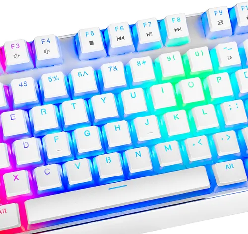 Klawiatura MODECOM Volcano Lanparty RGB Biały