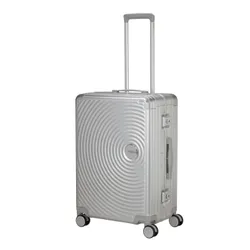 Walizka średnia American Tourister Soundbox Alu - silver