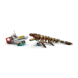 LEGO 76974 Jurassic World Misja na łodzi i model mozazaura