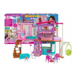 BARBIE DUŻY WAKACYJNY DOMEK dom willa z windą, akcesoriami HCD50