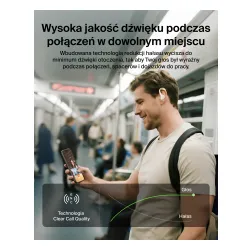 Słuchawki bezprzewodowe Belkin SoundForm ActiveFit Dokanałowe z zaczepami Bluetooth 5.4 Kremowy