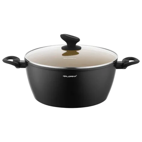 Garnek aluminiowy nieprzywierający z pokrywką FLORINA AMVEGAN 4,8 l