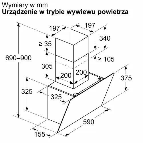 Вытяжка Bosch DWK65DK60 черный