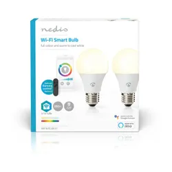 Inteligentna żarówka LED NEDIS SmartLife WIFILRC20E27 9W E27 Wi-Fi (2 szt.)