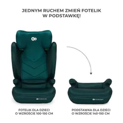 Fotelik samochodowy KINDERKRAFT I-Spark I-Size 2w1 100-150 cm (9-36 kg) Zielony