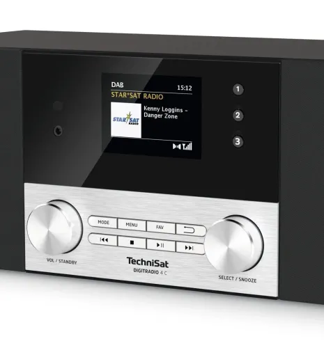 Radioodbiornik TechniSat DigitRadio 4C Radio FM DAB+ Bluetooth Czarno-srebrny