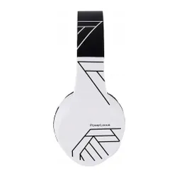 Słuchawki PowerLocus P2 bezprzewodowe Bluetooth/microSD/radio FM czarno-białe