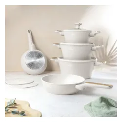 Zestaw patelni i garnków BERLINGER HAUS Sahara Nordic BH-8324 (10 elementów)