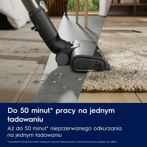 Odkurzacz Electrolux Hygienic 600 WET EP61H21WET 50min Funkcja mycia Wymienny akumulator