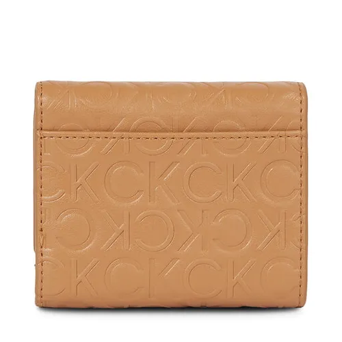 Женский кошелек Calvin Klein Re-Lock Trifold Xs Emb K60k611321 Brown Sugar GA5