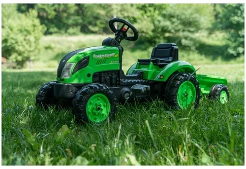 Falk Country Farmer Traktorek Na Pedały Z Przyczepką Zielony 2-5 Lat