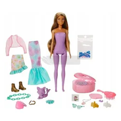 Lalka Barbie Color Reveal Syrenka i akcesoria GXV93