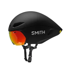 Kask rowerowy Smith Jetstream TT matte black/chromapop red mirror/clear
