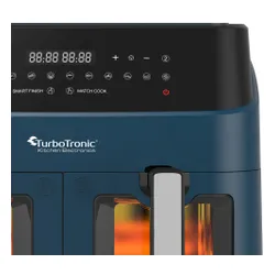 Air Fryer Frytkownica beztłuszczowa TURBOTRONIC TT-DAF6W Niebieski 9l z podwójnym koszem