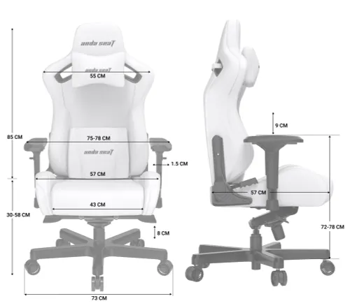 Fotel Anda Seat Kaiser 2 XL Gamingowy do 200kg Skóra ECO Brązowy