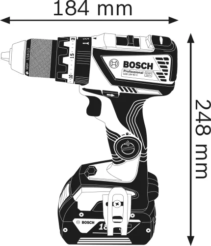 Bosch GSB 18v-60 C Professional Darbeli Matkap (+2 adet 5Ah pil)