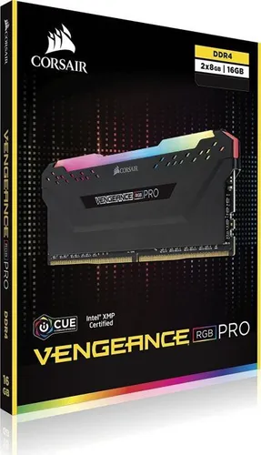 Pamięć Corsair Vengeance RGB PRO, DDR4, 32 GB, 2666MHz, CL16 (CMW32GX4M2A2666C16)