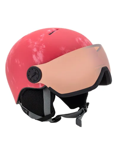 Kask narciarski dziecięcy SALOMON GROM VISOR pink z WBUDOWANA SZYBĄ - KAT. S2 - Rozmiar - M