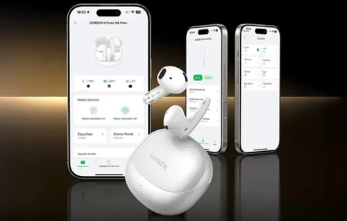 Słuchawki bezprzewodowe UGREEN LightBuds WS217 ANC Douszne Bluetooth 6.0 Biały