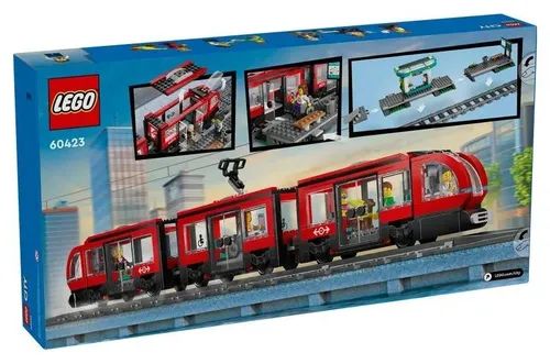 LEGO City 60423 городской трамвай со станцией