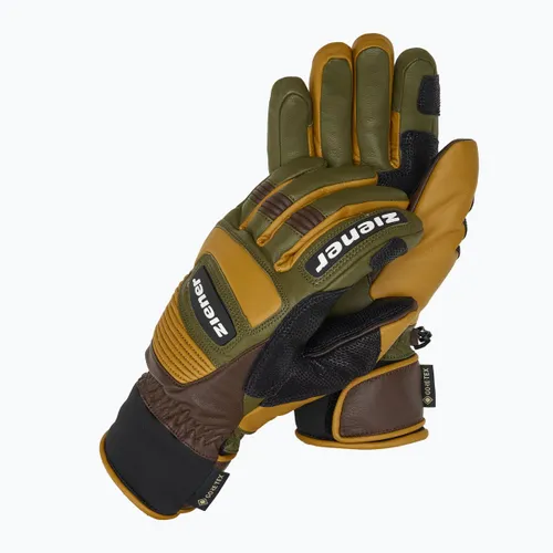 Rękawice narciarskie męskie ZIENER Guard GTX + Gore Grip PR alpine dark/brown