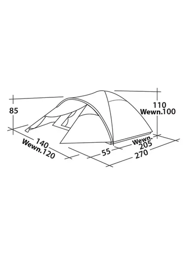 Namiot 2-osobowy Easy Camp Quasar 200 - rustic green