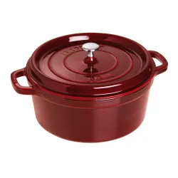 STAUB La Cocotte 6,7 l żurawinowy - garnek żeliwny z pokrywką