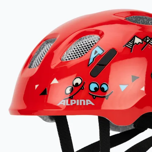 Kask rowerowy dziecięcy Alpina Ximo 2 Jr red smile gloss